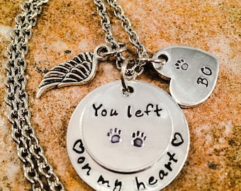 Pet Memorial Jewelry, Bereavement Necklace, Dog Loss Necklace, Cat Loss Necklace