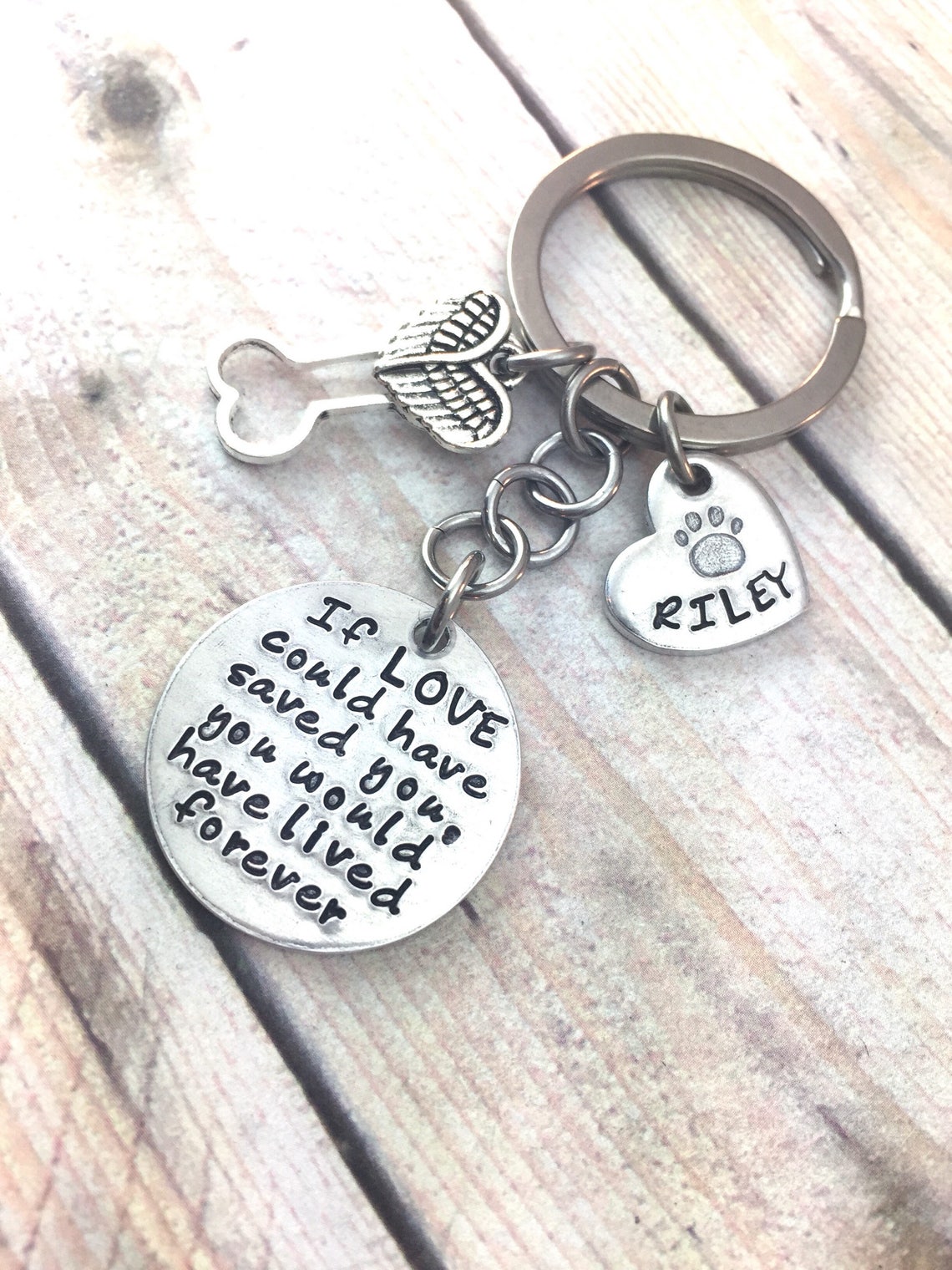 Personalized Pet Memorial Keychain Grieve Friend Gift Pet Etsy