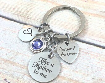 Mother of Groom keychain, Mother in law gift, Gift from Daughter in law, Winter Wedding Gift, Gift for Mother In Law