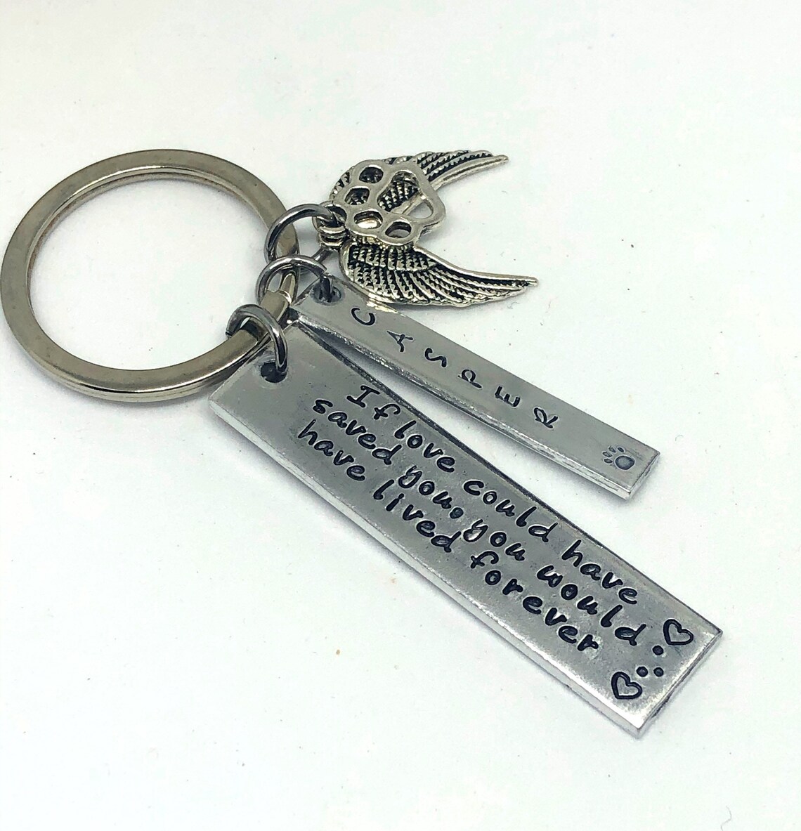 Personalized Pet loss Dog loss Keyring Bereavement