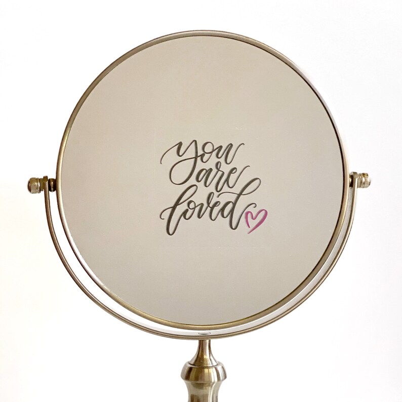 Static Cling Mirror Decals Mirror Affirmations Removable Etsy