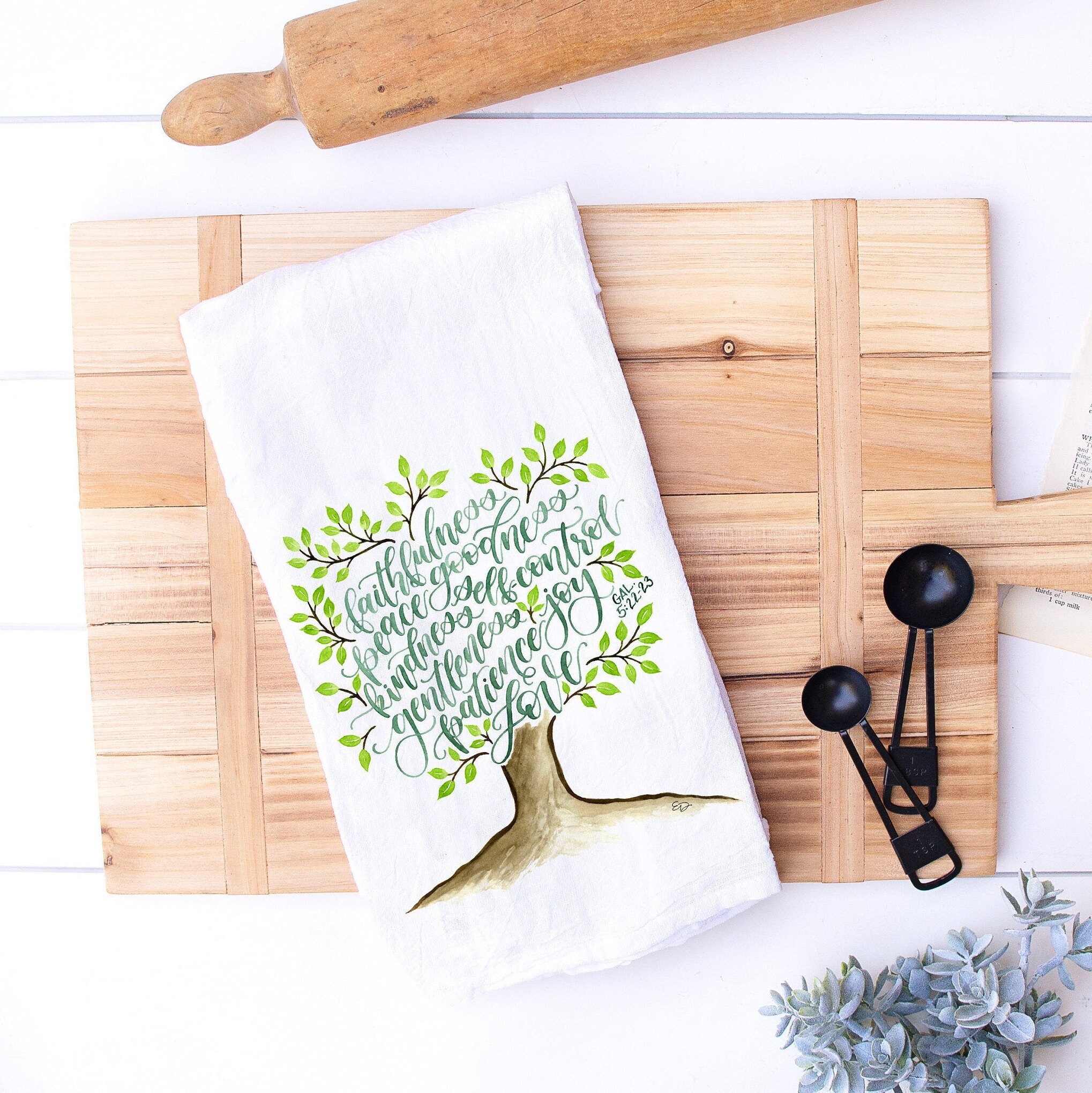 DIY Hanging Dish Towels - The Lettered Cottage