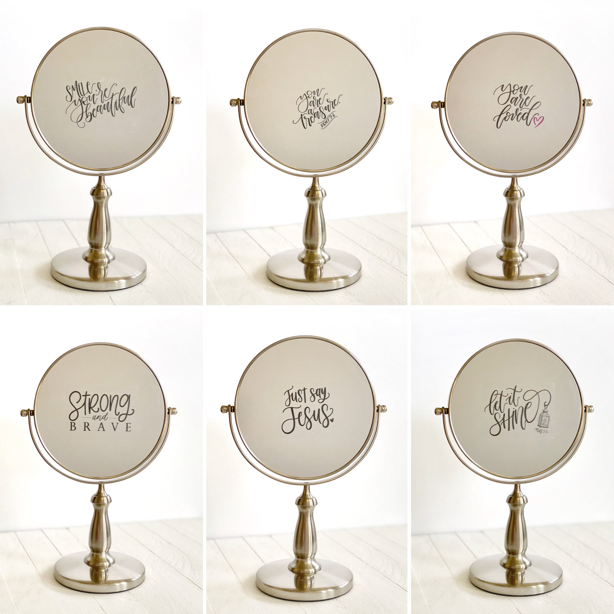 Static Cling Mirror Decals Mirror Affirmations Removable Etsy