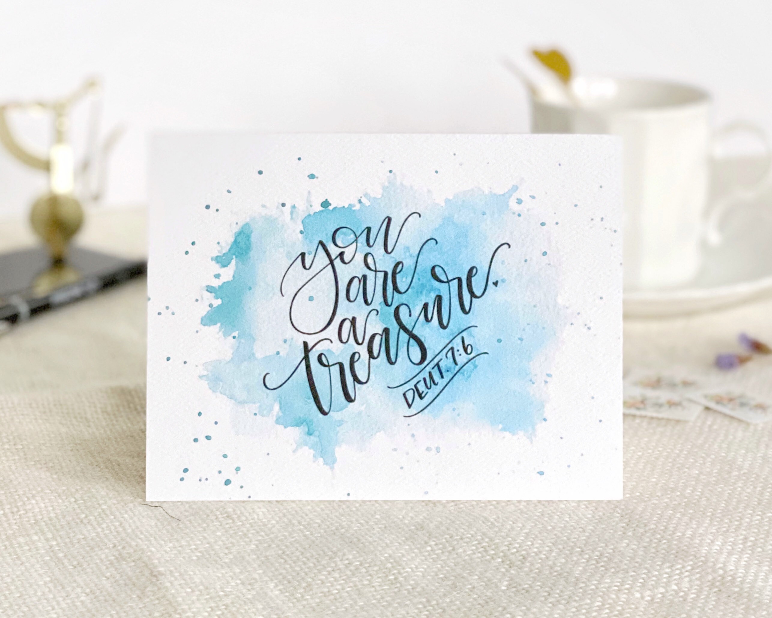 You are a Treasure Note Card, Bible Verse Greeting Card