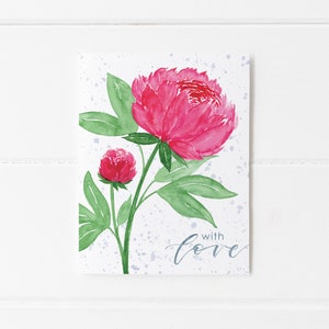 Peony With Love Cards, Mother&#39;s Day Greeting Cards