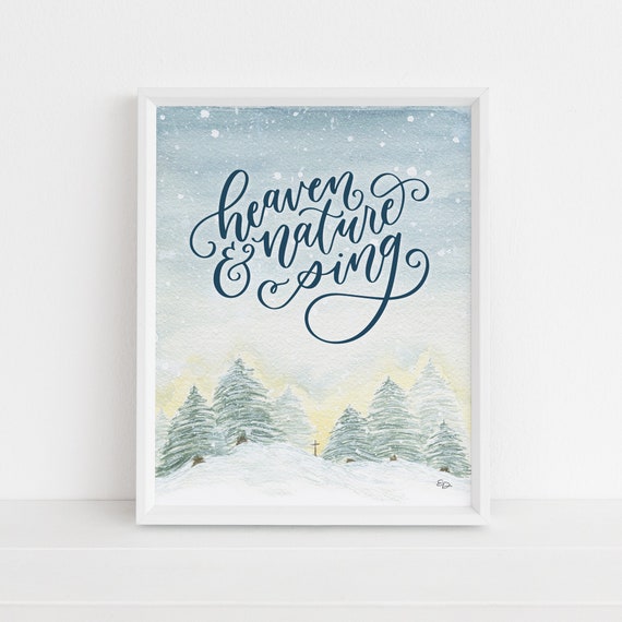 Heaven and Nature Sing Christmas Art Print - Etsy