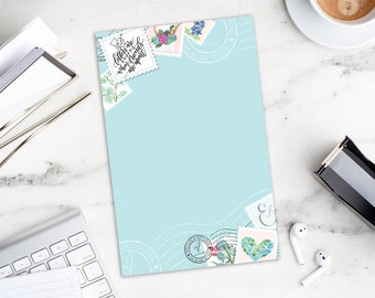 Letters Are Visits Notepad, 5.5x8.5 inch Stationery Notepad