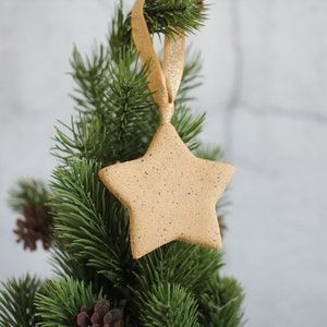 Star Ornament Chrismas Ornament Pottery ornament Ceramic ornament Handmade ornament image 1