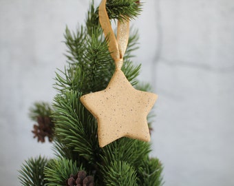 Star Ornament - Chrismas Ornament - Pottery ornament - Ceramic ornament - Handmade ornament