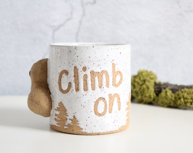 Rock Climbing Mug Climber Mug With Grip Climbing Mug Etsy