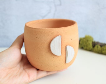 Terracotta Moon Planter - Moon Planter - Succulent Planter - Handmade Planter - Handmade Pot - Succulent Gift