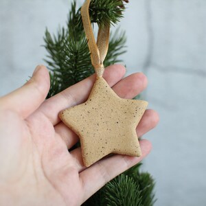 Star Ornament Chrismas Ornament Pottery ornament Ceramic ornament Handmade ornament image 2