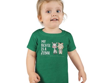 Zebra is my Bestie Toddler Shirt, Rare Disease, Rare Awareness, Prader Willi Syndrome, PWS, Zebra Gang, Family Support