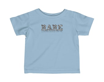 Rare Look Good Infant Shirt, Rare Disease, Rare Awareness, Prader Willi Syndrome, PWS, Zebra Gang, Family Support