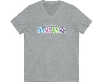 Rare Mama V-Neck T Shirt, Rare Disease, Rare Awareness, Prader Willi Syndrome, PWS, Zebra Gang, Mom, Mother