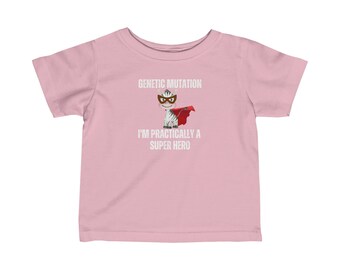 PWS Superhero Infant Shirt, Rare Disease, Rare Awareness, Prader Willi Syndrome, PWS, Zebra Gang, Family Support