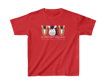 Zebra Support Squad Kids Shirt, Rare Disease, Rare Awareness, Prader Willi Syndrome, PWS, Zebra Gang, Family Support