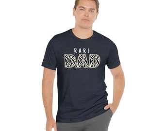 Rare Dad Short Sleeve Shirt, Rare Disease, Rare Awareness, Prader Willi Syndrome, PWS, Zebra Gang, Father, Papa