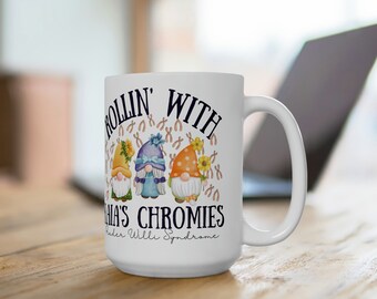 Prader Willi Chromies 15oz Mug, Prader Willi Syndrome, PWS, Rare Disease, Awareness, Zebra Gang, Support Squad