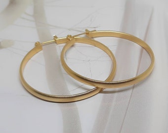 Large hoops, Gold large hoops, Width gold hoops, Gypsy gold hoops, Hoop earrings, Large gold hoop earrings, Boho gold hoops, Women hoops