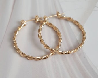 Hoops, Gold hops, Large gold hoops, Textured hoops, Texturedgold hoops, Unique gold hoops, Boho gold hoops, Women gold hoops, Hoop earrings