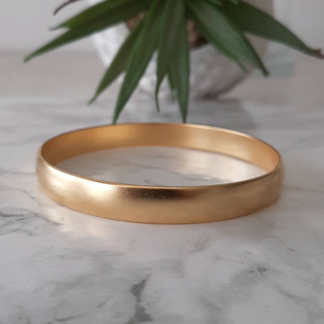 Gold Bangle, Matte Gold Bangle, Gold Bangle Bracelet, Boho Gold Bangle ...