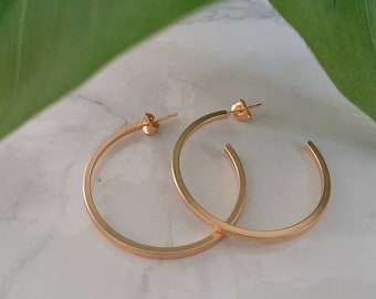 Hoops, Gold hoops,  Gold hoop earrings, Gypsy hoop earrings, Boho hoops, Women gold hoops, Women hoops, Classic gold hoops, Gift for her,