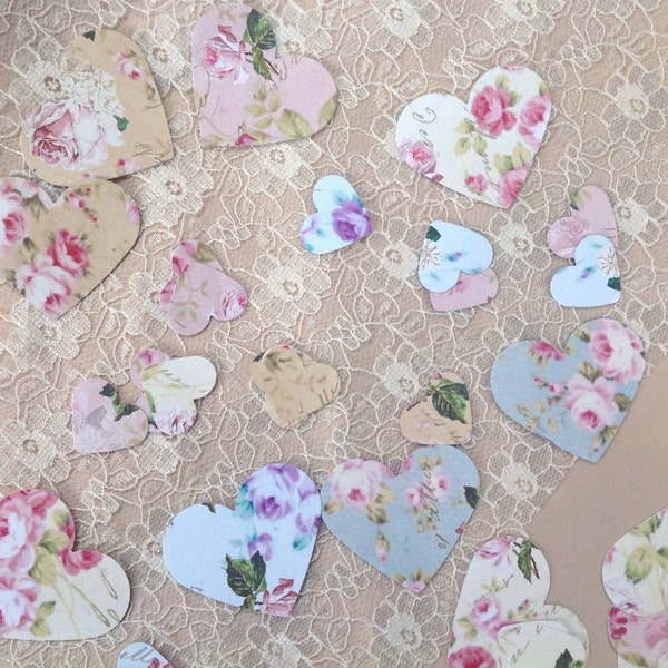Floral Scrapbook Table Confetti
