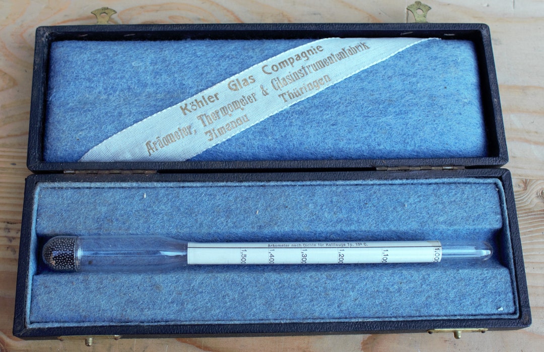 Aerometer Thermometer Antique Kogler Glass Compagnie Thuringen