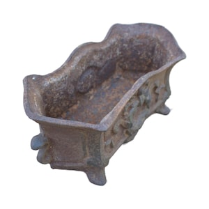 Antique french cast iron jardinière planter bow romantic home decor garden flowers European France wedding centerpiece plant lover present