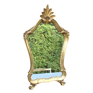 Mid century large rococo mirror gilded Geratal Belgium home deco heirloom wall art pièce unique housewarming present gift coworker romcom