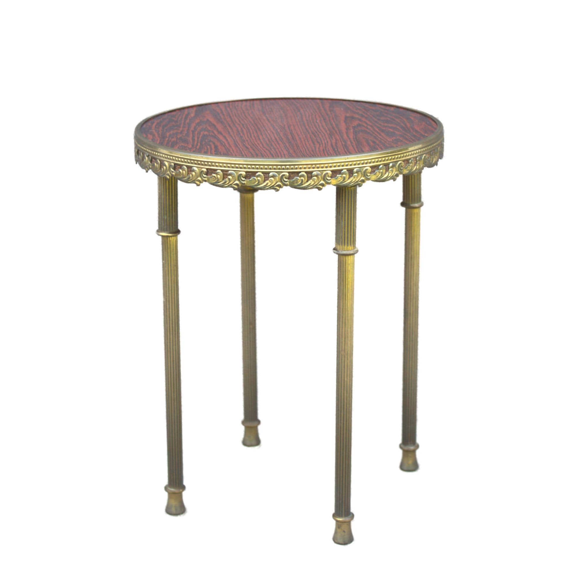 Table Legs Rococo Vintage Rococo Baroque Style Round Small Side Table With Brass Legs ...