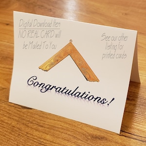 Tarjeta de felicitación Masons Felicitaciones Venerable Maestro Descarga digital para imprimir tu propia tarjeta