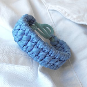 T-Rex Paracord Bracelet, Blue Paracord Bracelet, Adjustable Paracord Bracelet, Boyfriend Gift, Outdoor Bracelet, Braided Paracord Bracelet