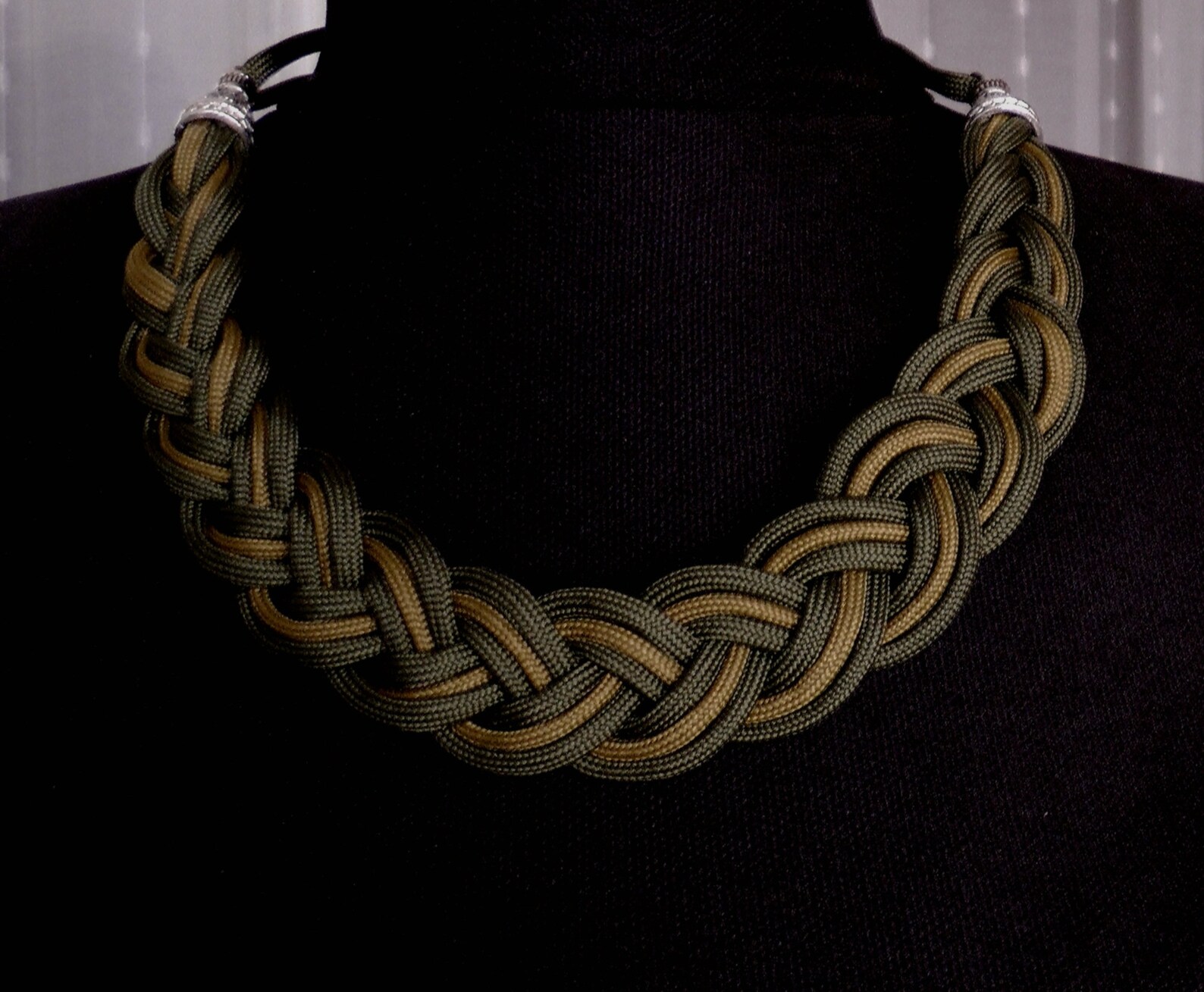 Braided Necklace, Cord Necklace, Paracord Necklace, Braided Statement