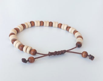 Friendship bracelet for men, Wooden bead bracelet, Beaded bracelet for men