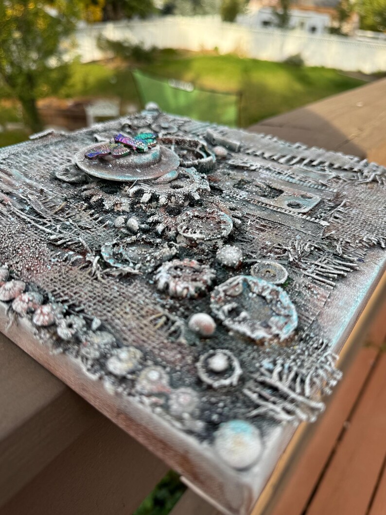 Steampunk Wall Art, Mixed Media, Industrial Art, Unique, One of the ... - Mixed Media Industrial Decor
