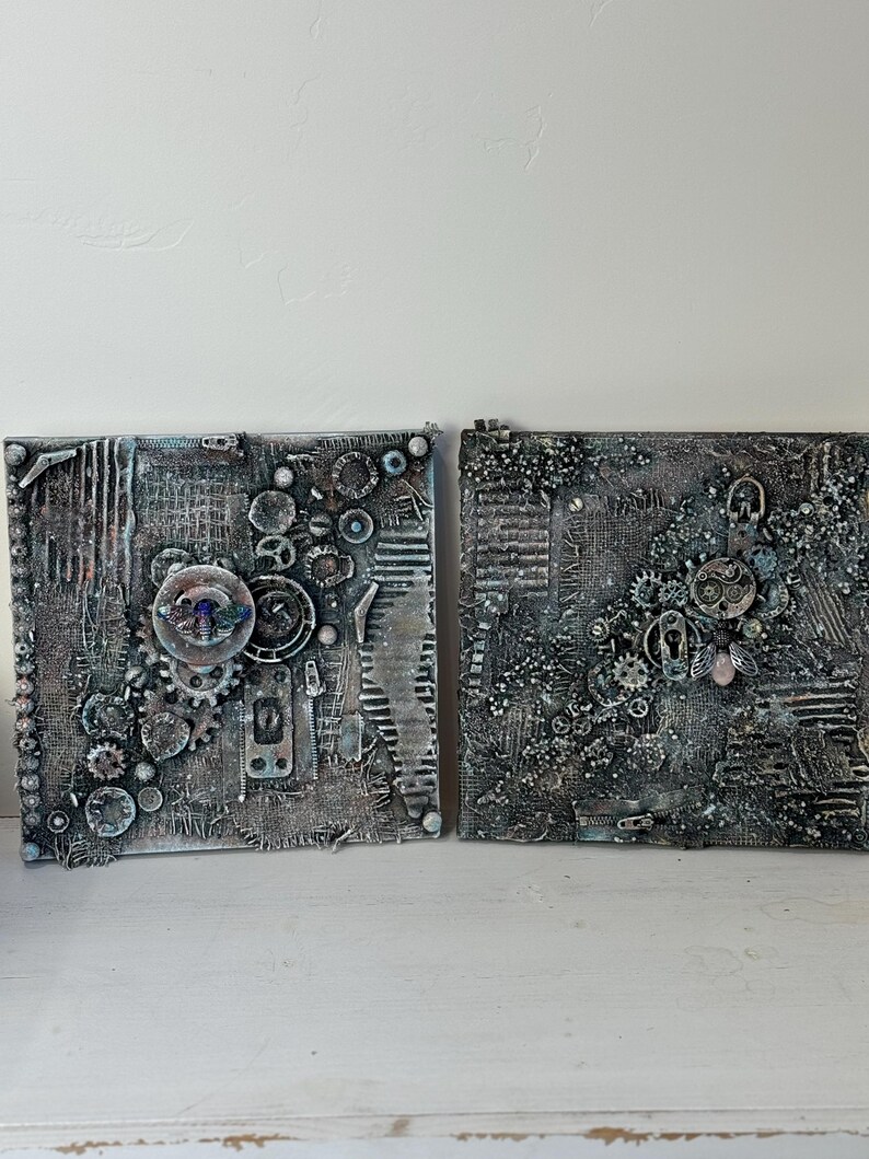 Steampunk Wall Art, Mixed Media, Industrial Art, Unique, One of the ... - Mixed Media Industrial Decor