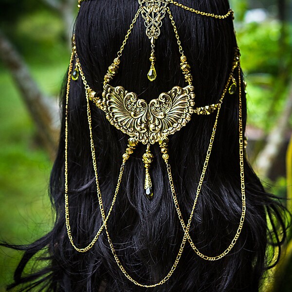Wings of Gold stunning bridal circlet