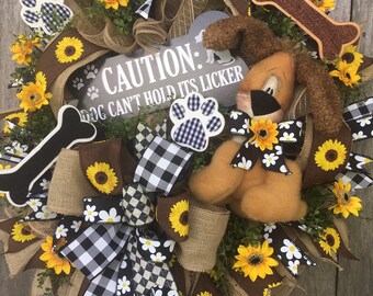 Custom Dog wreath for front door, Pet Wreath, Custom Pet wreath with your favorite puppy or kitty, Cat or Dog Wreath