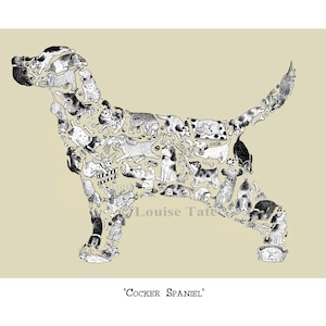 Cocker Spaniel Print, home decor, wall art, dog breeds, cocker spaniel art, cocker spaniel wall art, cocker spaniel art print
