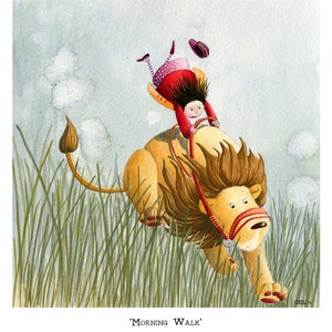 Children&#39;s Art - Signed, Limited Edition giclée print. - &#39; Morning Walk&#39;