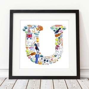 Stampa alfabeto lettera U stampa artistica per bambini | Etsy
