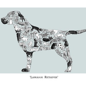 Labrador Retriever Print, Dog Lover Art Print, Signé