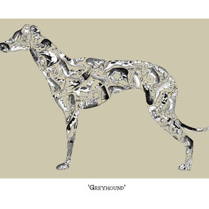 Greyhound Print, Dog Lover Gift, Signed