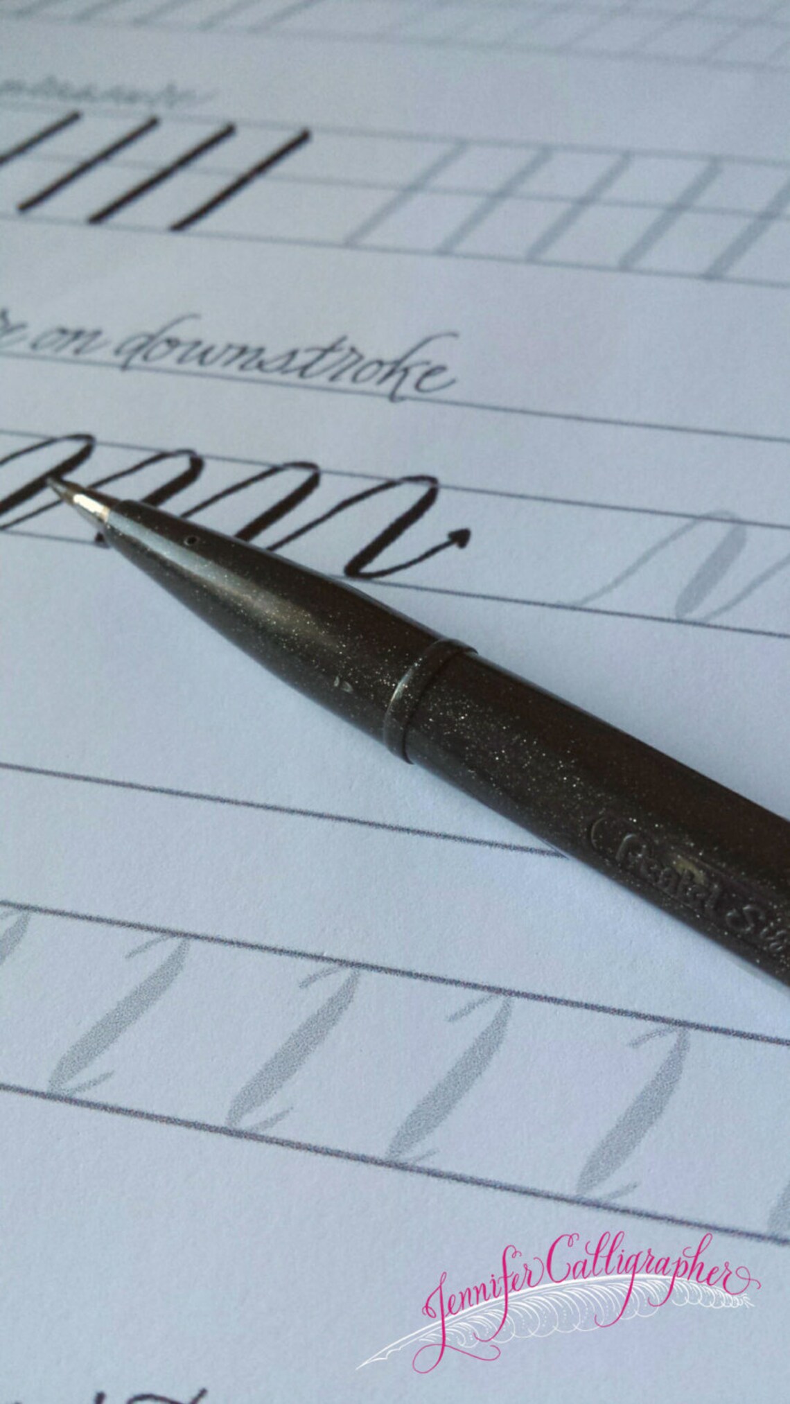 Brush Pen Marker and Pointed Pen Calligraphy Class PART ONE Etsy