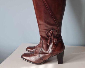 Vintage Brown Leather Boots by Clarks UK 4 EU 37