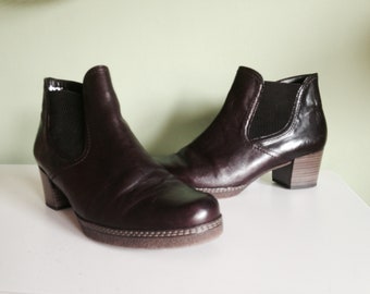 burgundy ankle boots uk