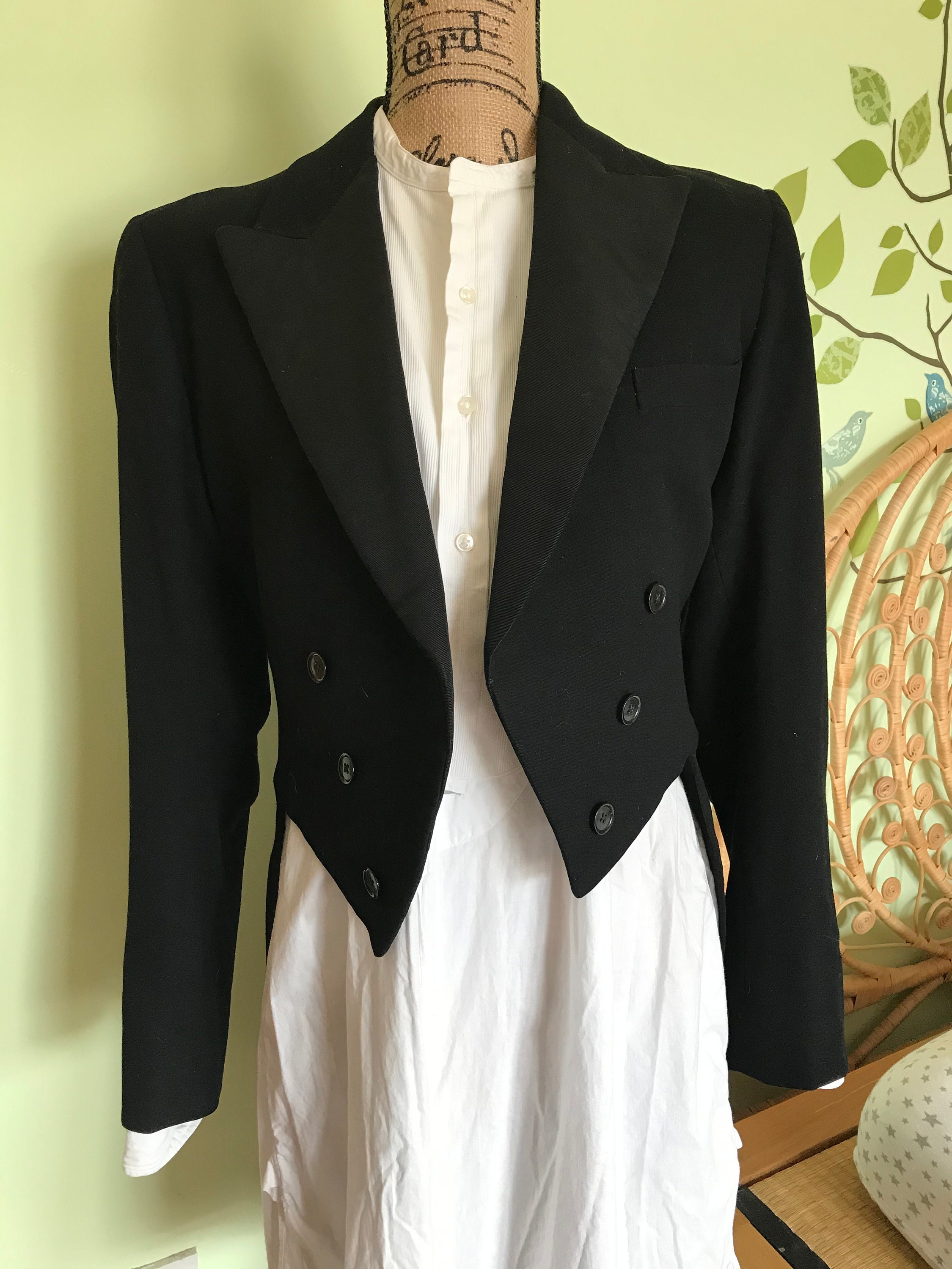 Image of Vintage 1920S/30S Tailcoat W A Bartlett Tailored Jacket Black