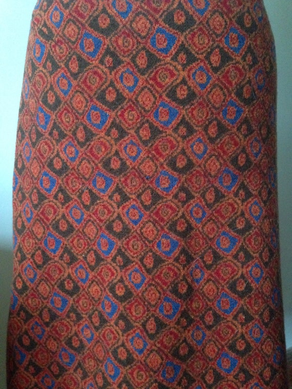 Vintage Azzedine Alaia Orange stretch wool print s